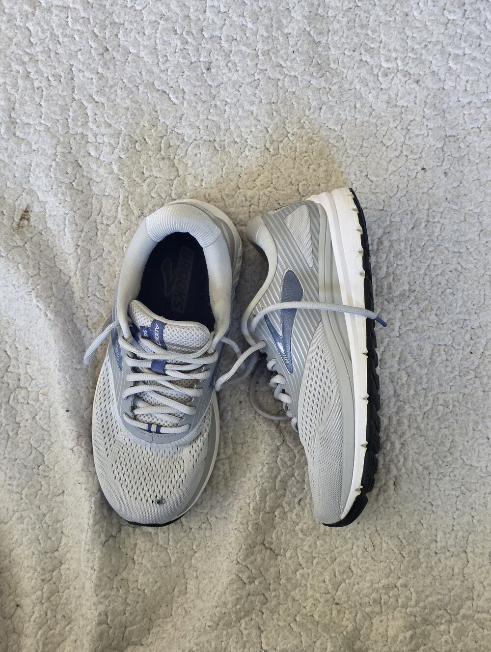 Brooks Addiction 14 Running Shoes Womens Size 9 Wide D Gray Blue 1203061D077